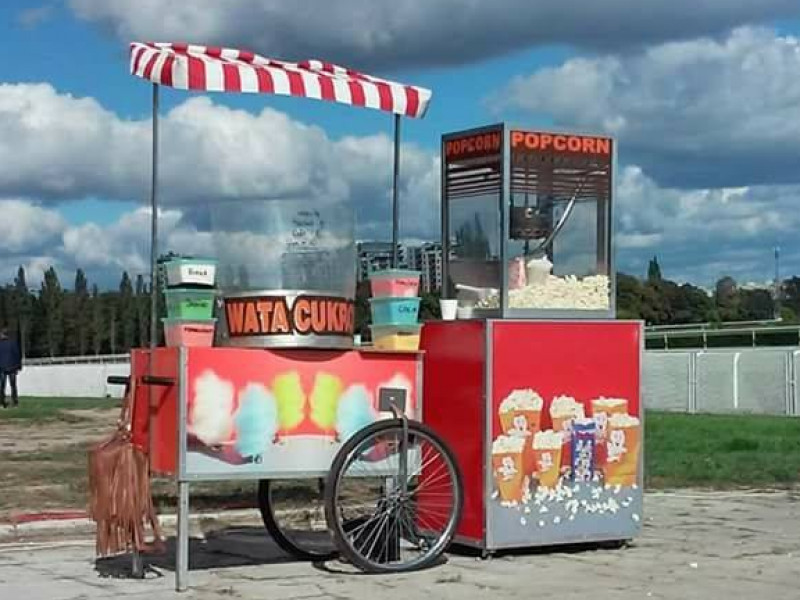 wata-cukrowa-wozek zdjęcie prezentacji gdzie wesele